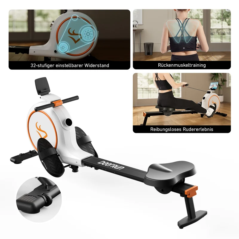 DeerRun RW600 Smart-Rudergerät mit einstellbarem 32-stufige Magnetwiderstand