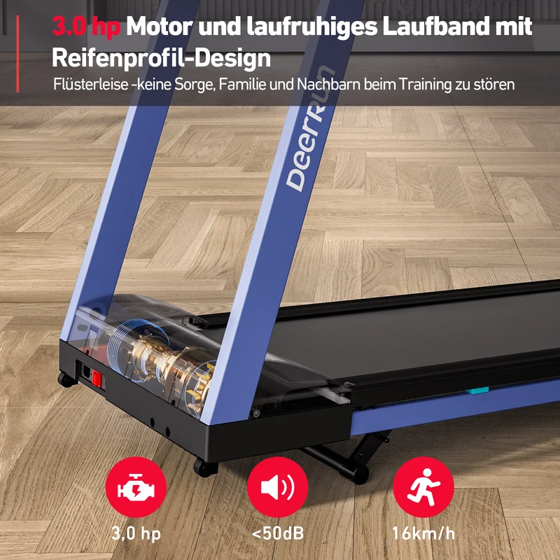 DeerRun A1 Pro – Klappbares Laufband bis 158 kg · 1–16 km/h