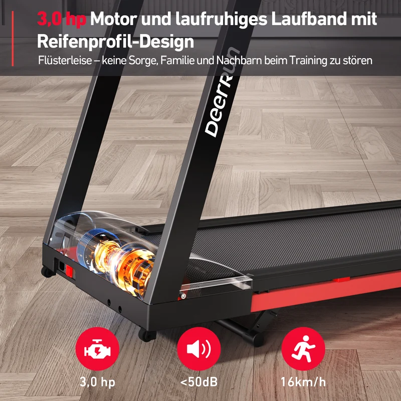DeerRun A1 Pro – Klappbares Laufband bis 158 kg · 1–16 km/h