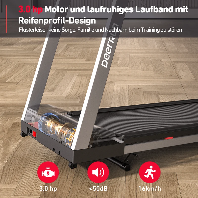 DeerRun A1 Pro – Klappbares Laufband bis 158 kg · 1–16 km/h