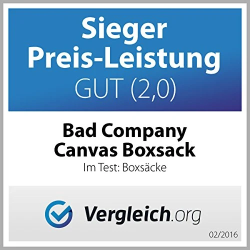 Canvas-Boxsack in schwarz mit Stahlkette