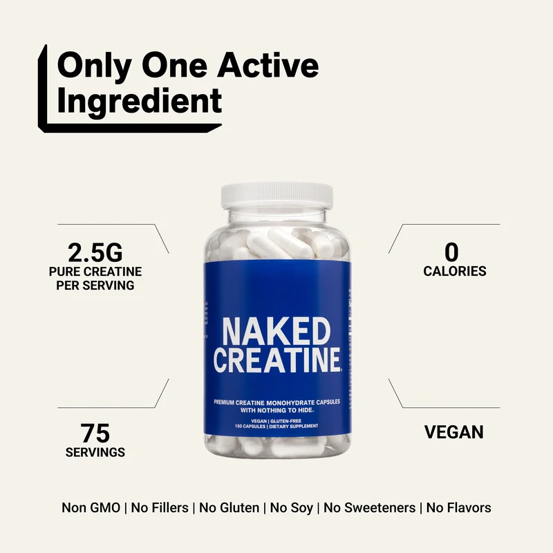 Creatine Capsules | Naked Creatine - 75 Servings