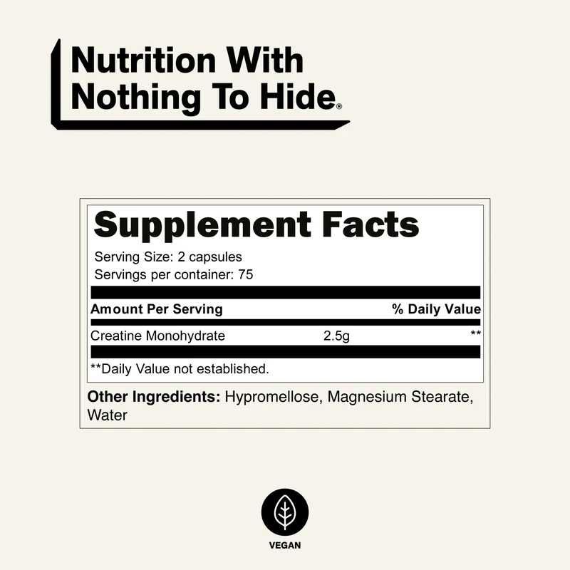 Creatine Capsules | Naked Creatine - 75 Servings