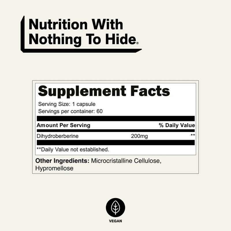 Daily Berberine Supplement | Naked Berberine - 60 Capsules