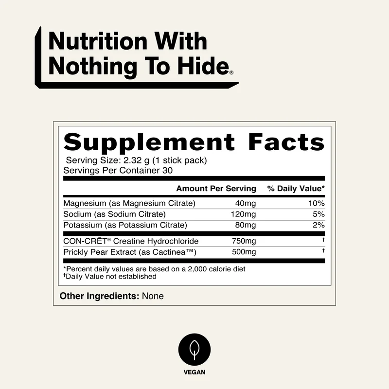 Creatine HCl Travel Packets | Naked Lean Creatine - 30 Servings