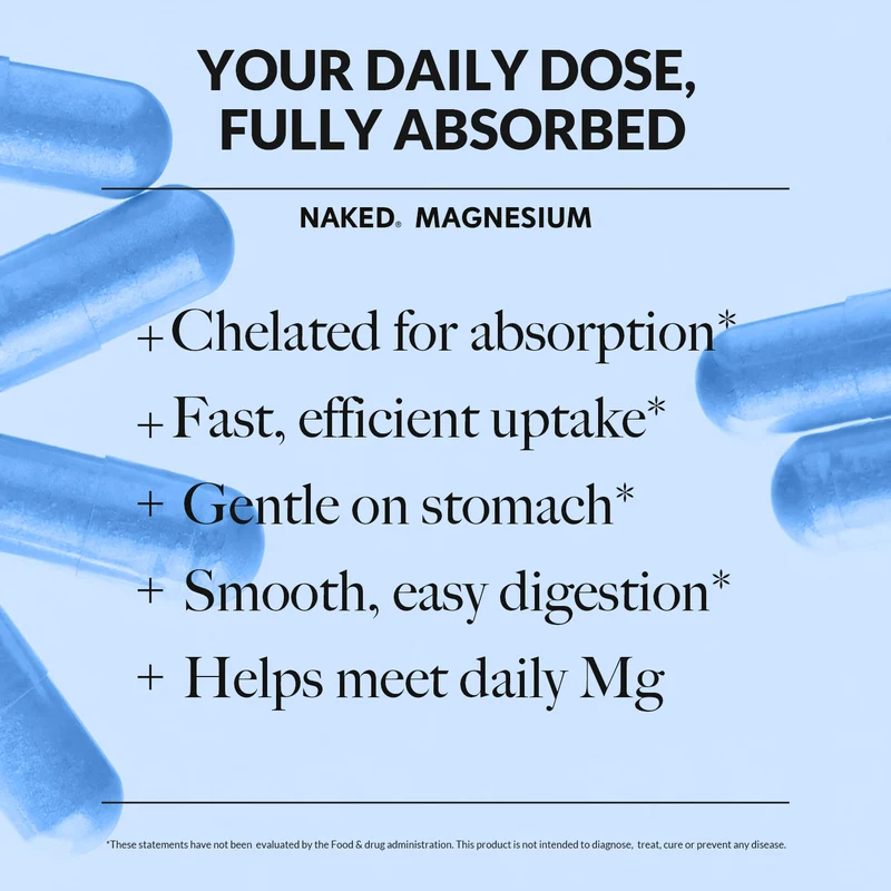 Daily Magnesium Supplement | Naked Magnesium - 120 Capsules