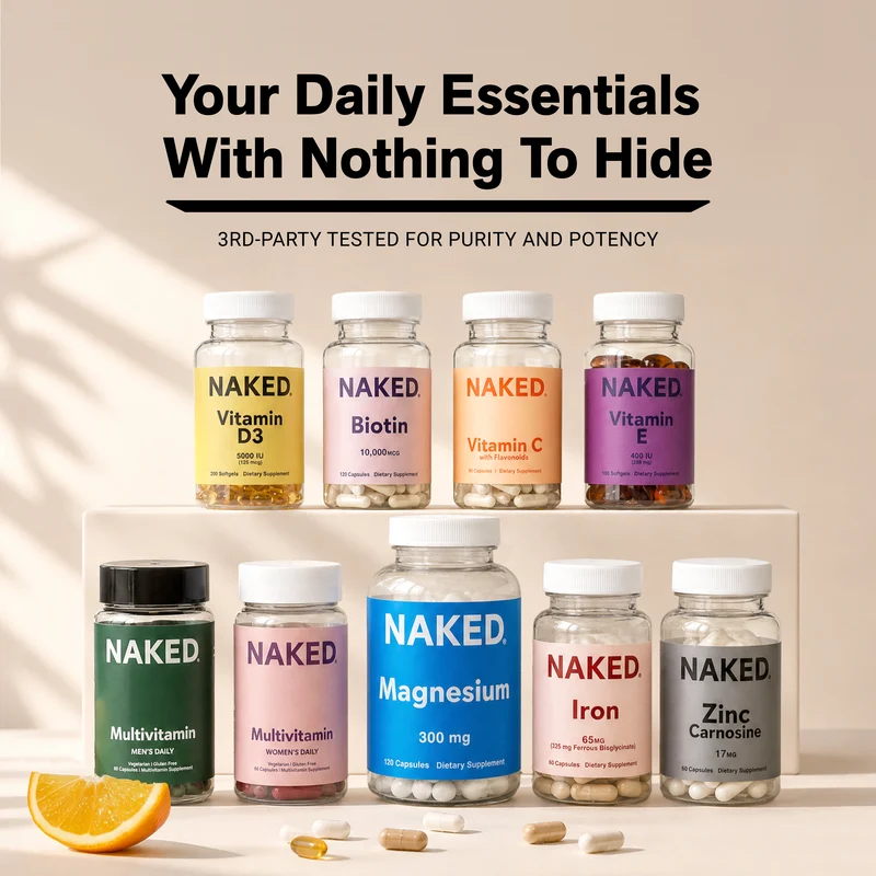 Daily Vitamin D3 Supplement | Naked Vitamin D - 200 Softgels