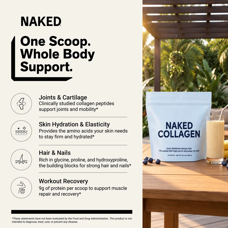 Collagen Peptides Packets | 20 Naked Collagen Packets