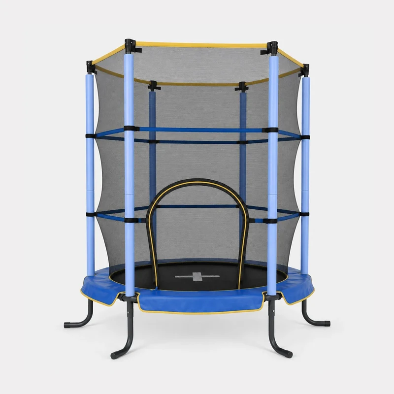 Kinder-Hallen-Trampolin 140 cm – mit Sicherheitsnetz – Blau