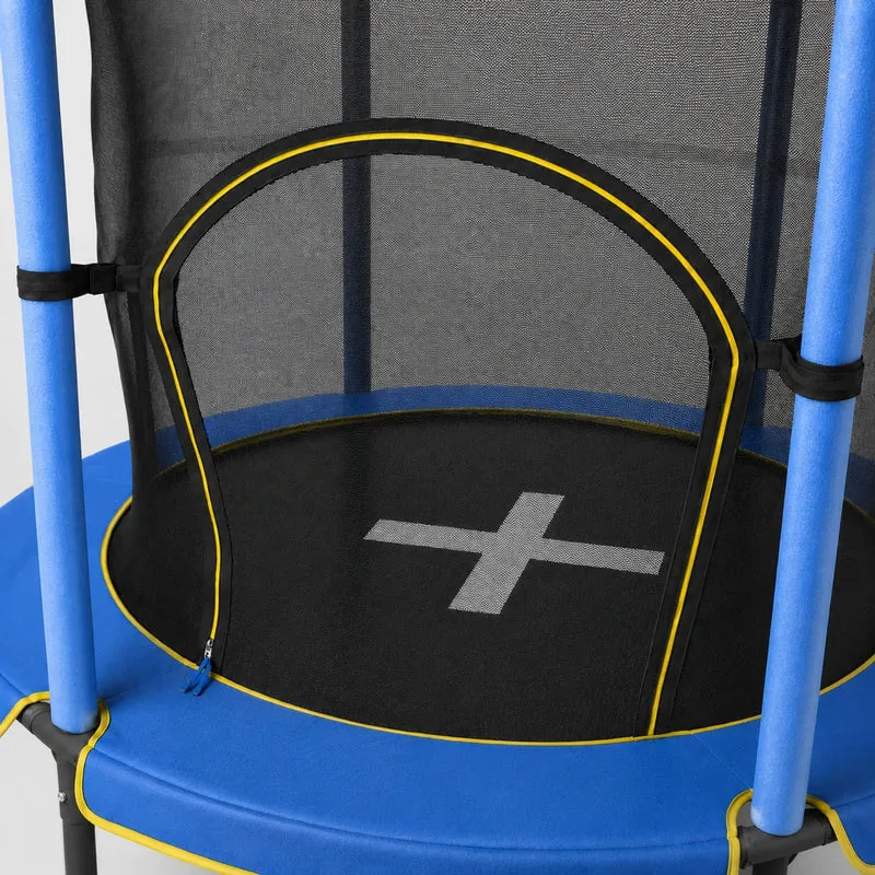 Kinder-Hallen-Trampolin 140 cm – mit Sicherheitsnetz – Blau