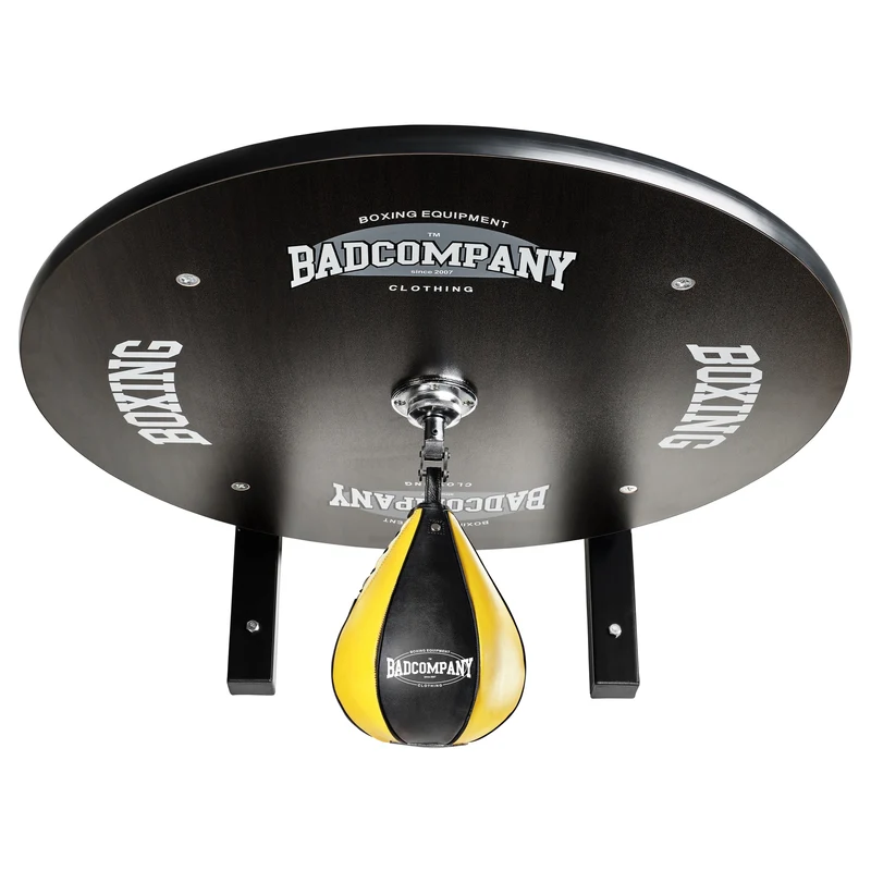 Speedball Plattform mit PU Boxbirne schwarz/gelb medium zur Wandmontage I BCA-39