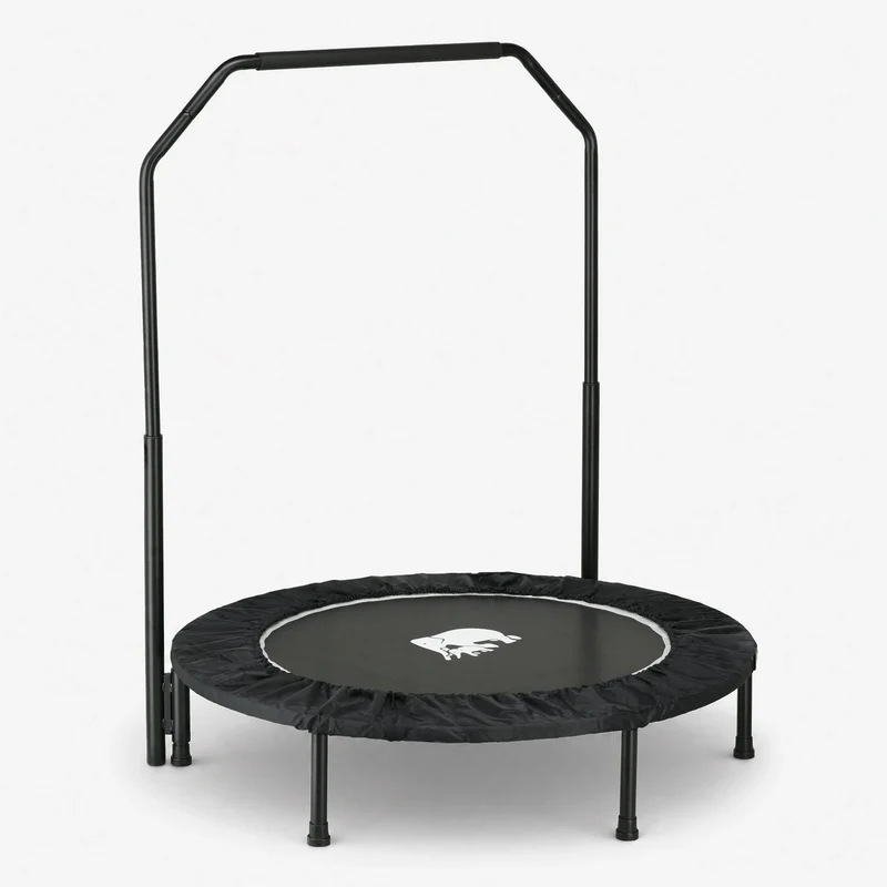 Zusammenklappbares Fitness-Trampolin 100 cm mit Haltegriff – Schwarz