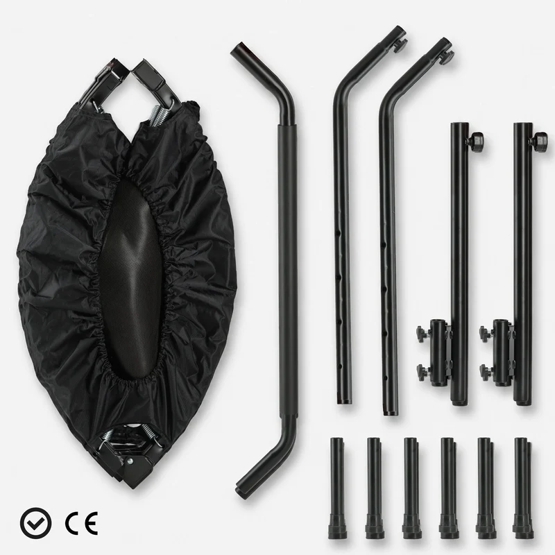 Zusammenklappbares Fitness-Trampolin 100 cm mit Haltegriff – Schwarz