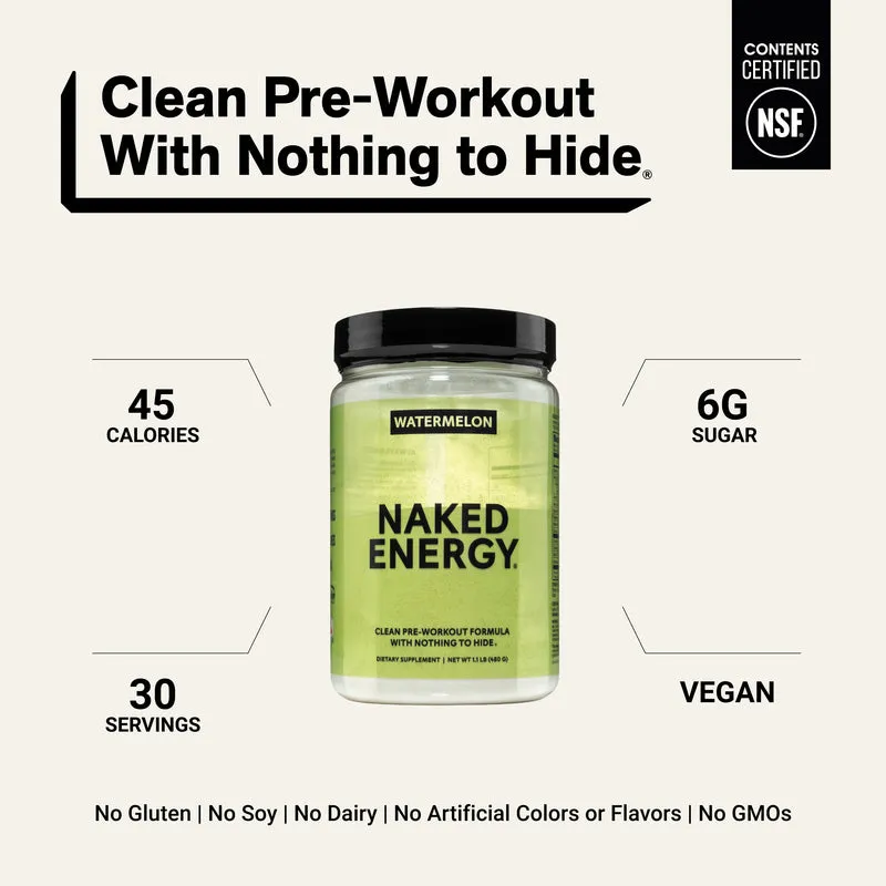 Watermelon Pre Workout Supplement | Naked Energy - 30 Servings
