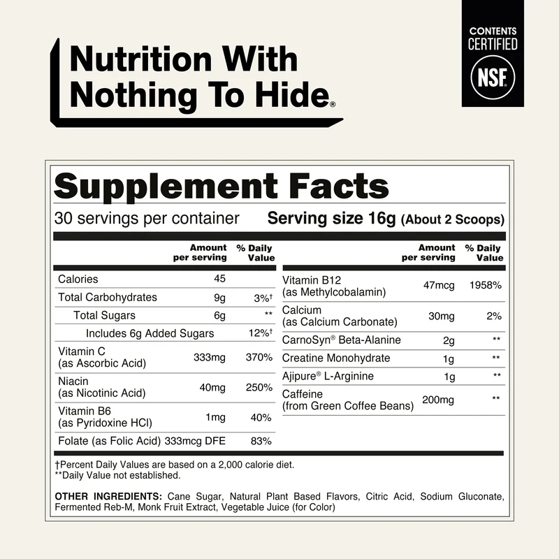 Watermelon Pre Workout Supplement | Naked Energy - 30 Servings