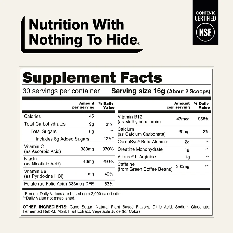 Strawberry Lemonade Pre Workout Supplement | Naked Energy - 30 Servings