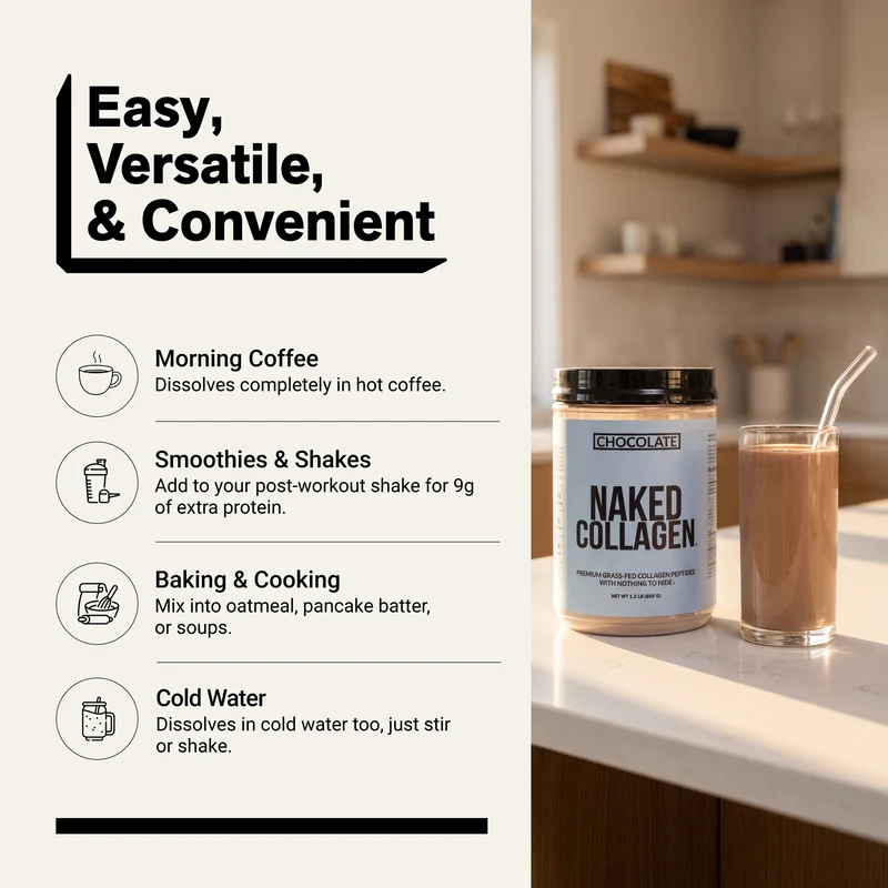 Chocolate Collagen Peptides Powder | Naked Collagen - 1.3 LB