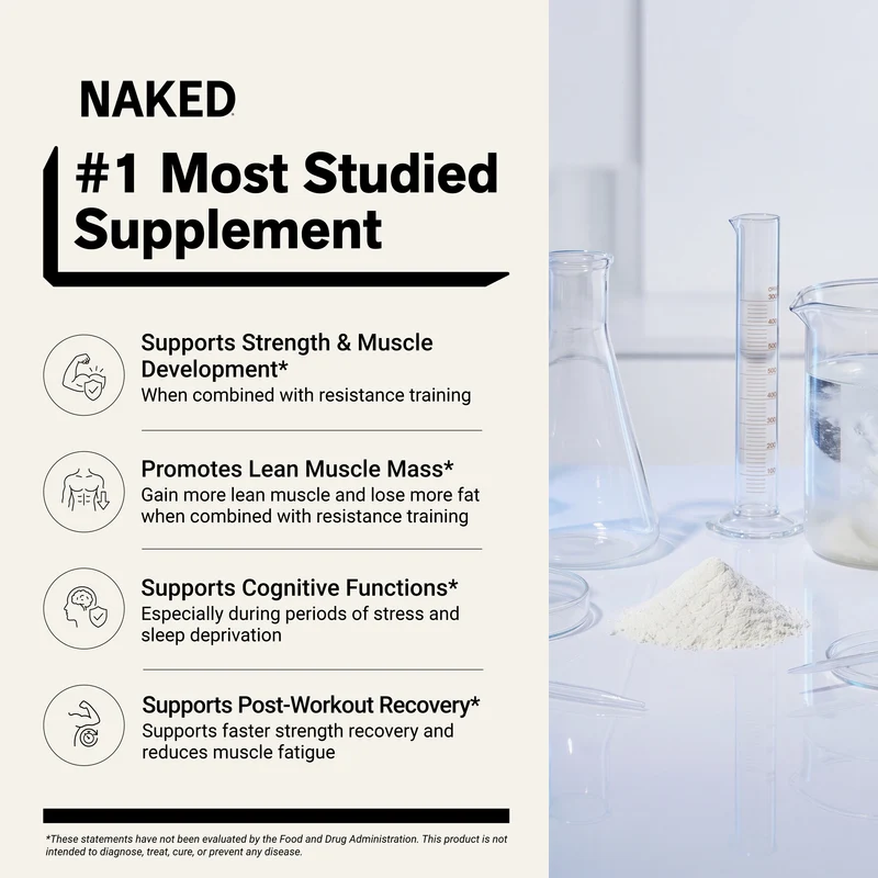 Orange Creatine Monohydrate Powder | Naked Creatine - 1.1LB