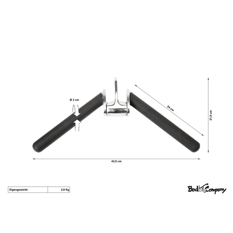 Trizep-Curl Griff mit Neopren Griffen inkl. Drehgelenk