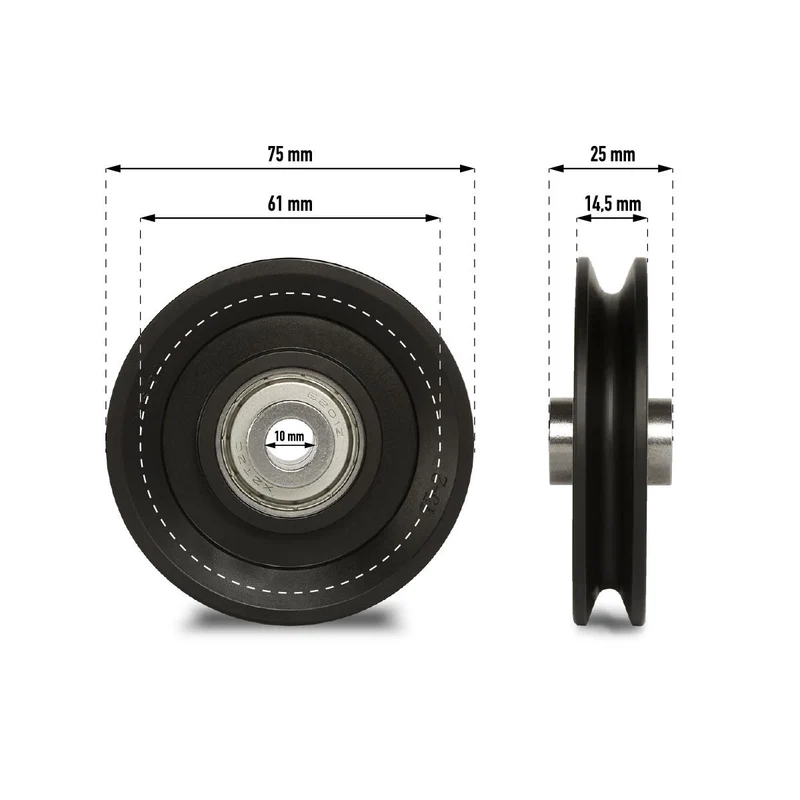 Seilrolle / Umlenkrolle ø 75 mm