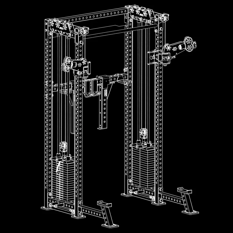 ATX® Cable Half Rack mit 2 x 90 kg Steckgewichte