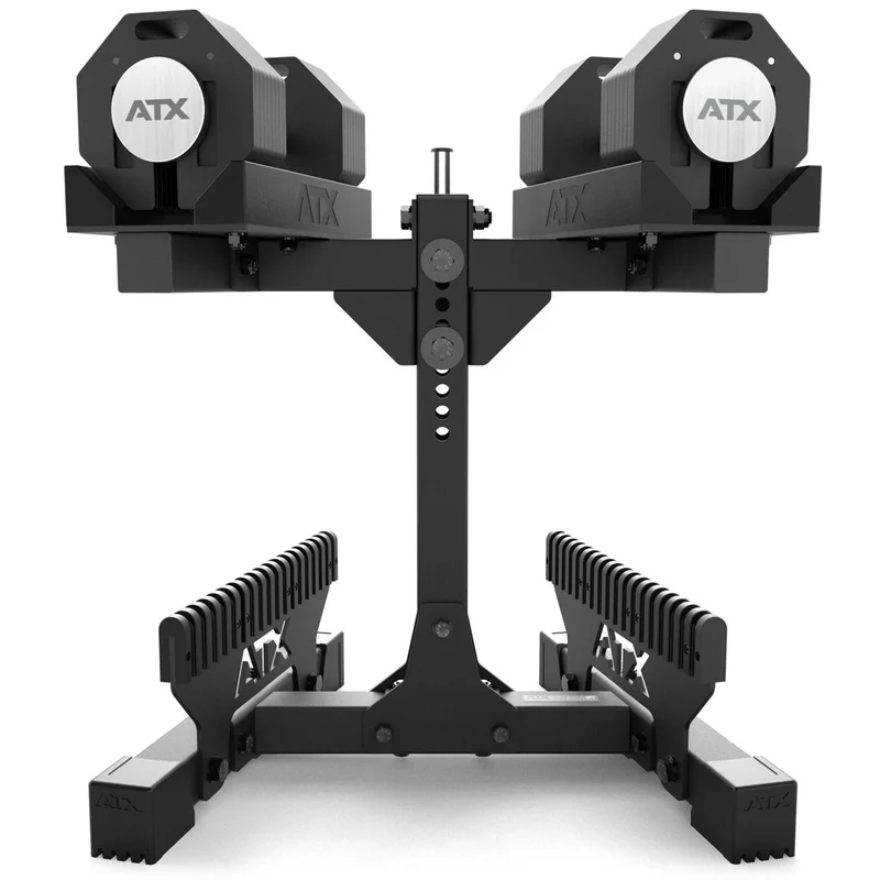 ATX® Octa Dumbbells 2 x 36 kg - Verstellbare Hanteln inkl. Ablageständer