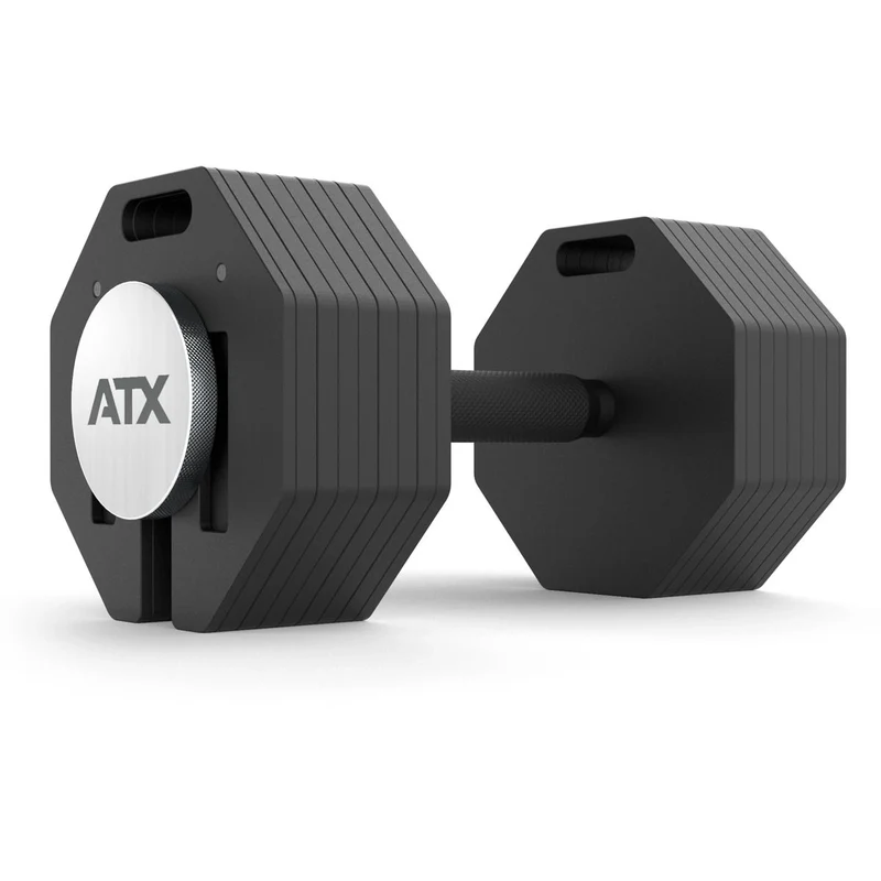 ATX® Octa Dumbbells 2 x 36 kg - Verstellbare Hanteln inkl. Ablageständer