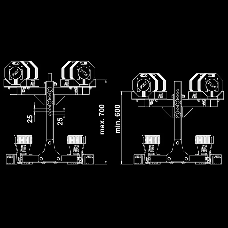 ATX® Octa Dumbbells 2 x 36 kg - Verstellbare Hanteln inkl. Ablageständer