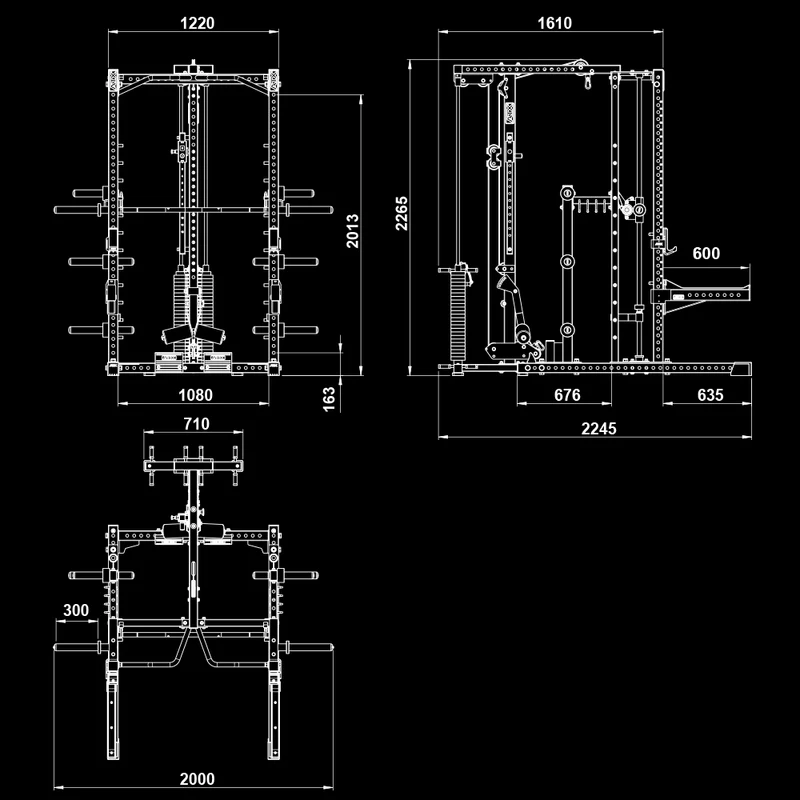 ATX® Multipresse-Rack 780 Komplettstation mit Latzugstation - 125 kg Steckgewichte