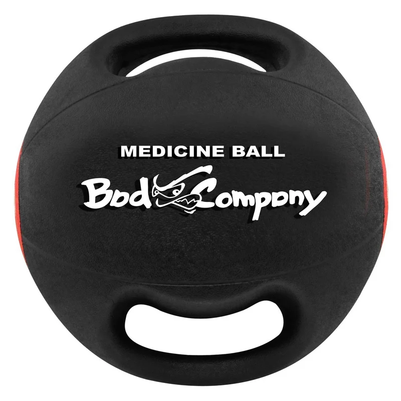 Medizinball mit Doppelgriff aus Gummi 10 kg