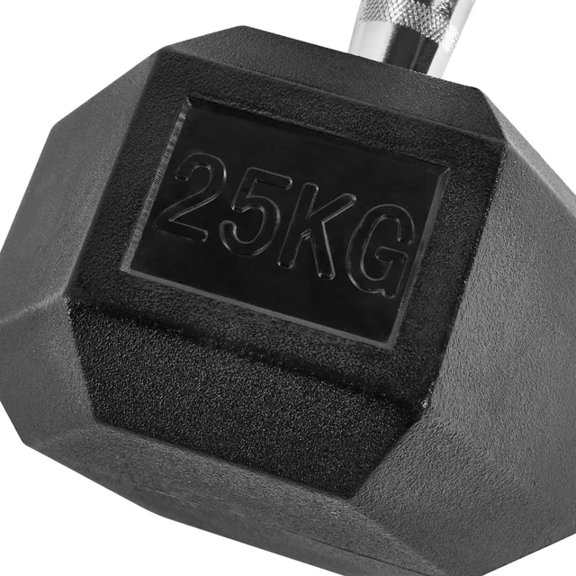 Hex Hantelsatz Gummi - 1 bis 25 kg