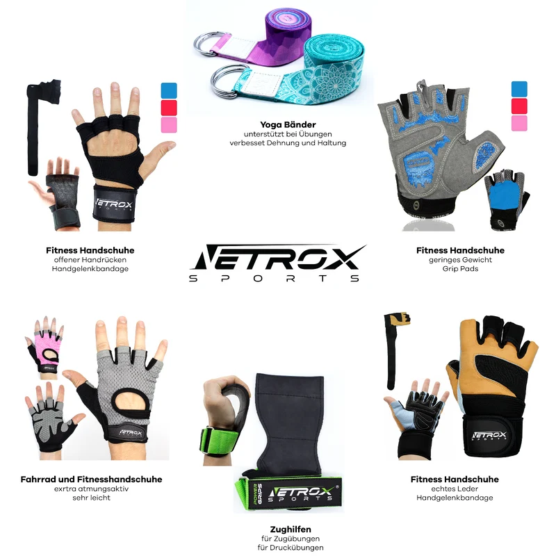 Profi Zughilfe Griffpolster Fitness Sport Handschuhe