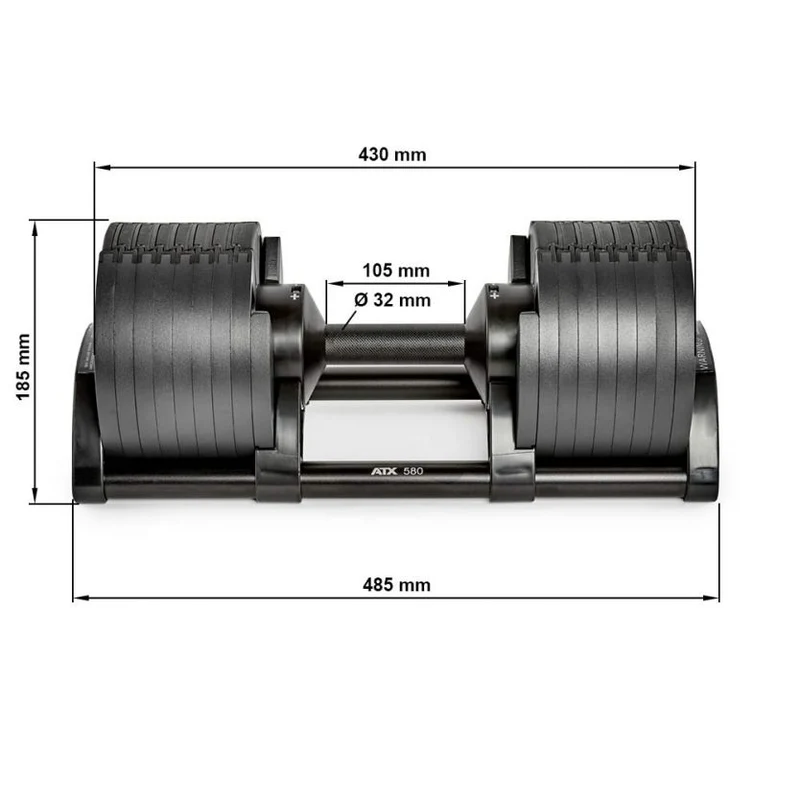 ATX® Nüobell 2 - 20 kg/ 32 kg/ 80 lb (36 kg) + Hantelständer