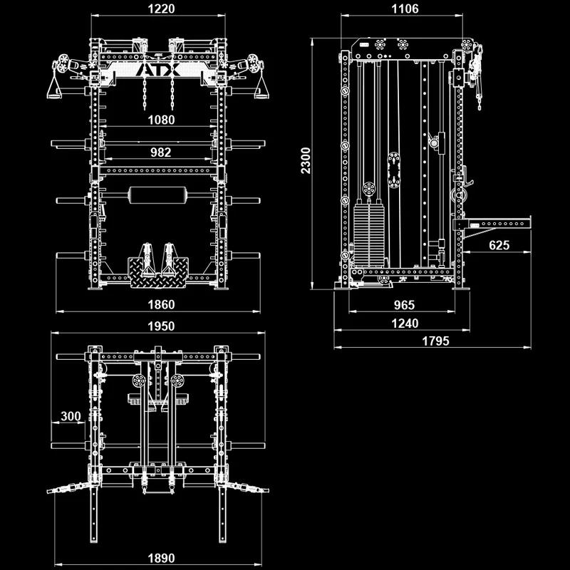 ATX® Multi Pull Smith Rack