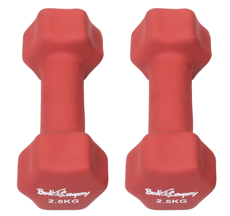 38Kg (2x1, 2x1.5, 2x2, 2x2.5, 2x3, 2x4, 2x5) Neopren Gymnastik Hanteln