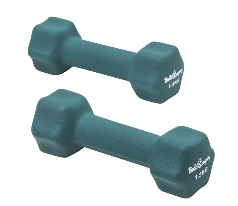 38Kg (2x1, 2x1.5, 2x2, 2x2.5, 2x3, 2x4, 2x5) Neopren Gymnastik Hanteln