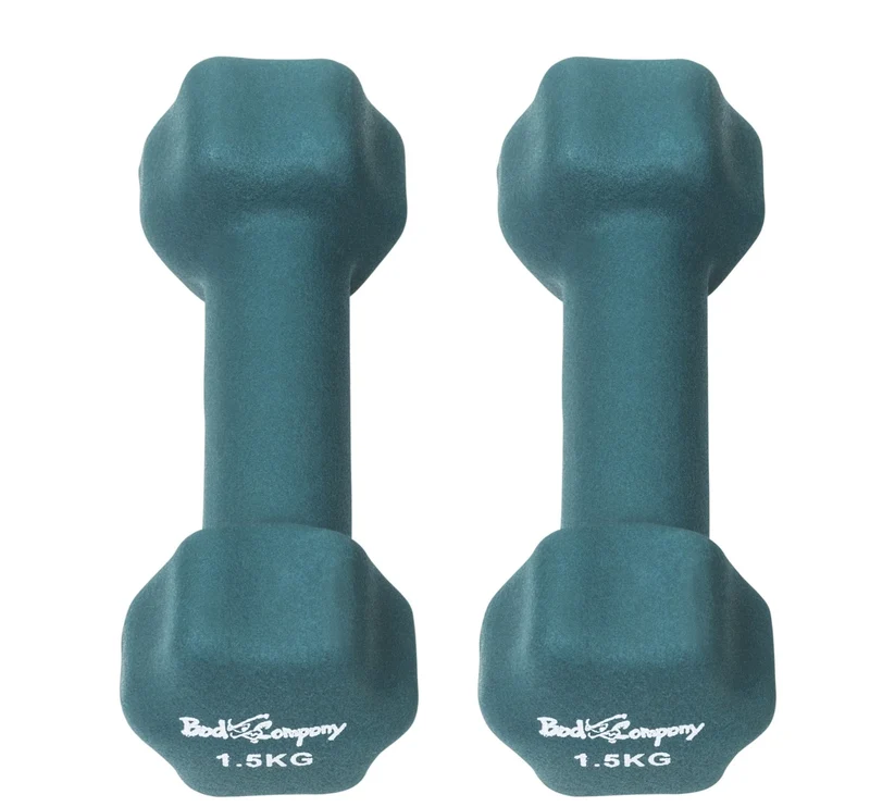 38Kg (2x1, 2x1.5, 2x2, 2x2.5, 2x3, 2x4, 2x5) Neopren Gymnastik Hanteln