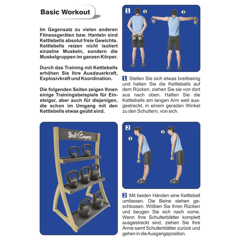 Kettlebell aus Kunststoff 2 kg