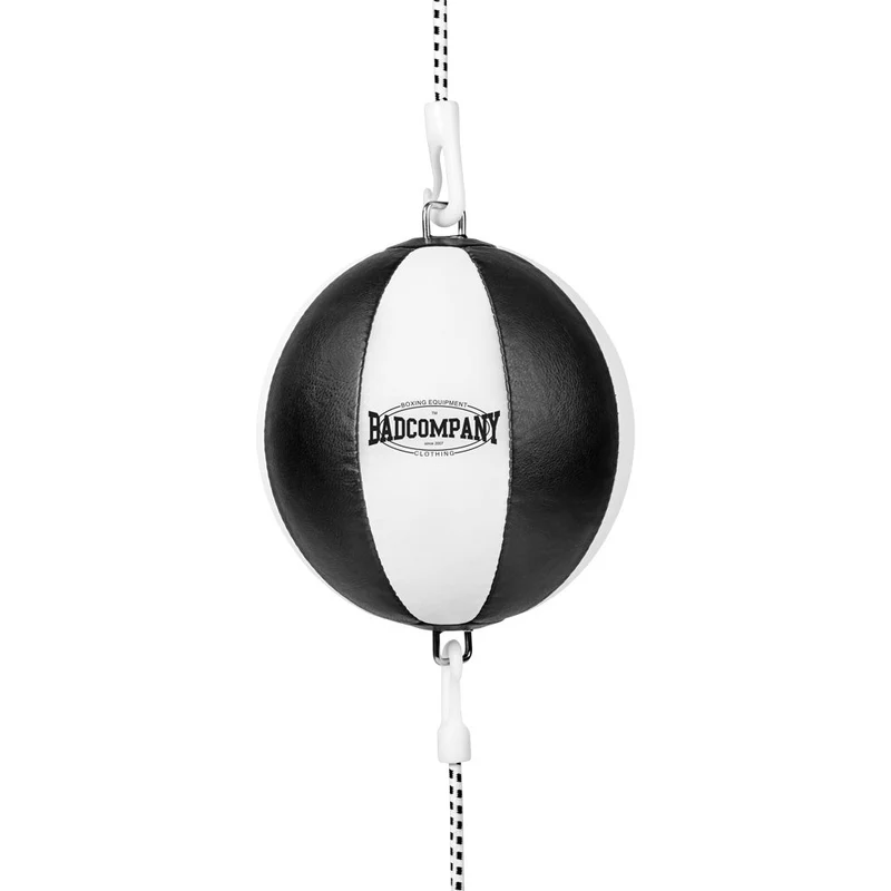 Doppelendball aus Kunstleder mit Spanngurten white