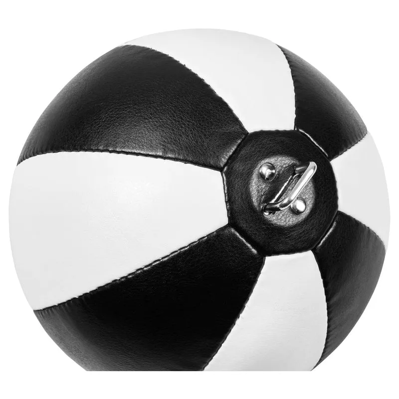 Doppelendball aus Kunstleder mit Spanngurten white