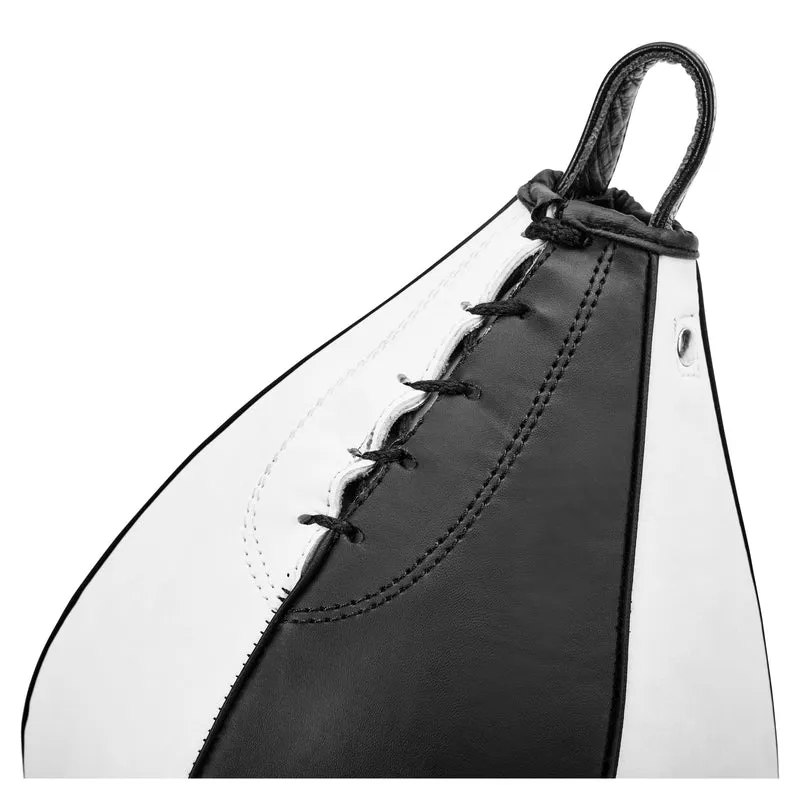 Boxbirne aus Echt-Leder medium black/white
