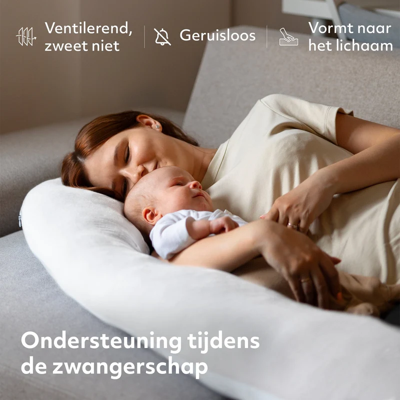 Schwangerschaftskopfkissen weiß