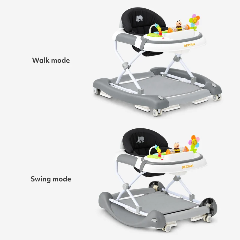 4-in-1 Lauflernwagen Grau