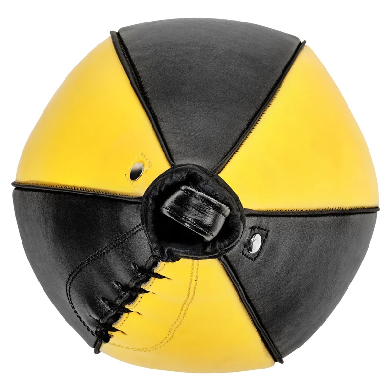Boxbirne aus Echt-Leder medium black/yellow