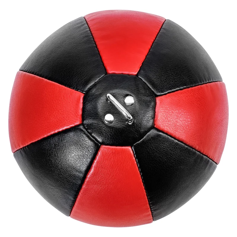 Doppelendball aus Kunstleder mit Spanngurten red