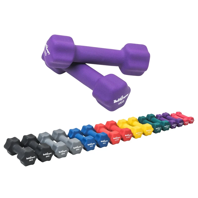 2Kg (2x1,0) Neopren Gymnastik Hanteln Hantel Gewichte Hantel-Set