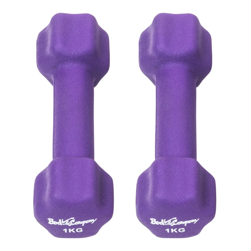 2Kg (2x1,0) Neopren Gymnastik Hanteln Hantel Gewichte Hantel-Set