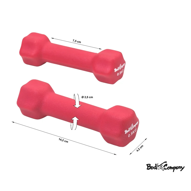 1Kg (2x0,5) Neopren Gymnastik Hanteln Hantel Gewichte Hantel-Set