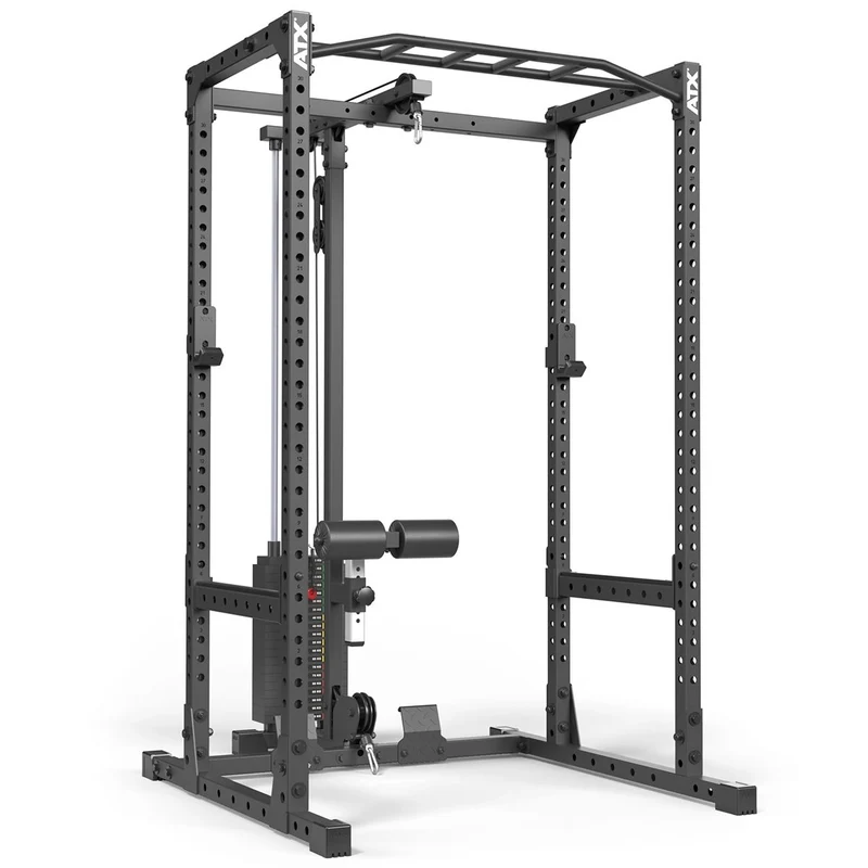 ATX® Power Rack 510 Komplettstation mit Latzugstation 100 kg Steckgewichte - Höhe 198 cm