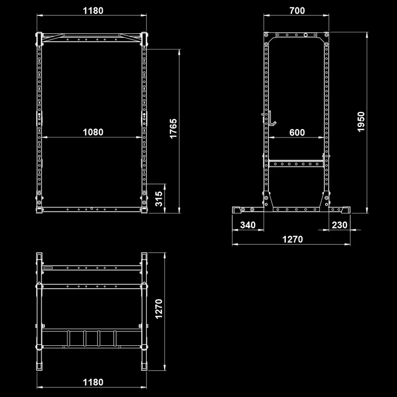 ATX® Power Rack PRX-510 mit Flip Down Spotter - Höhe 195 cm